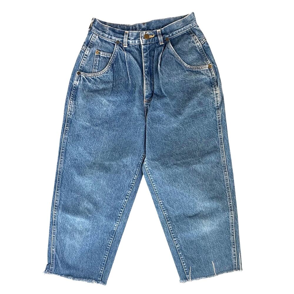 Lee Skyriders Jeans in Medium Blue Vintage 90s Size 26" Cropped